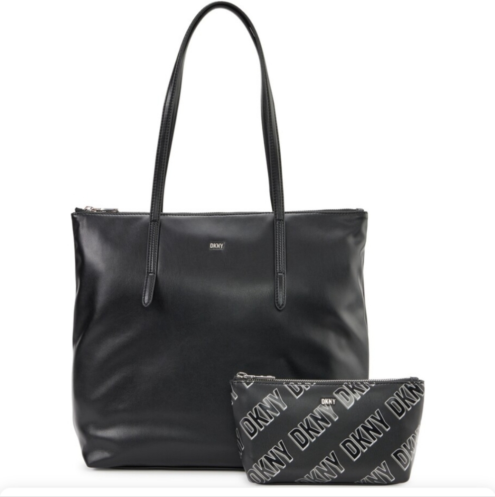 DKNY Phoenix 2 in 1 Black Tote and Pouch Set